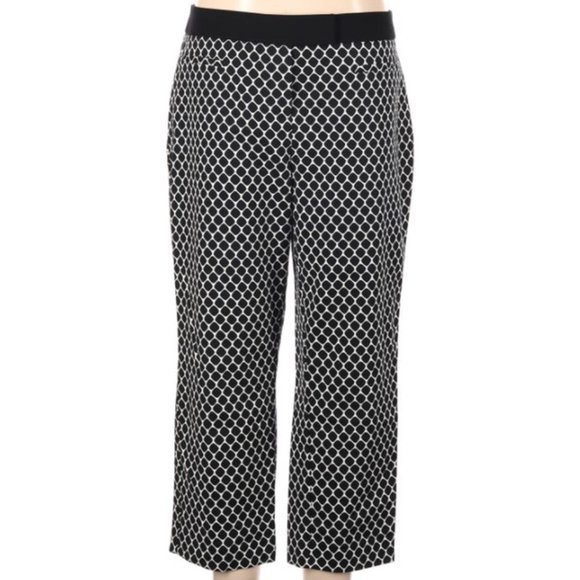 Apt. 9 Pants - Apt. 9 Modern Fit Black White Print‎ Pants 12